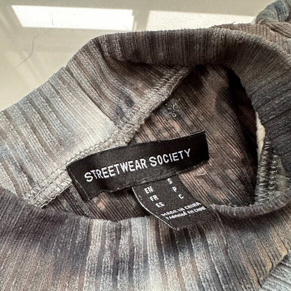 Streetwear Society | Tie-Dye Mini Dress | Size Small | Gray/Black/White - Picture 13 of 16